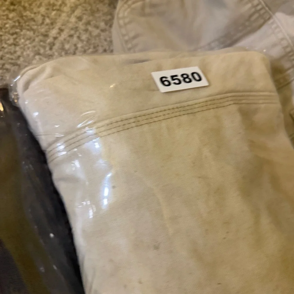 Carhartt Tan Duck Canvas Double Knee Bib Overalls Workwear‎ Dungarees Mens 36x27